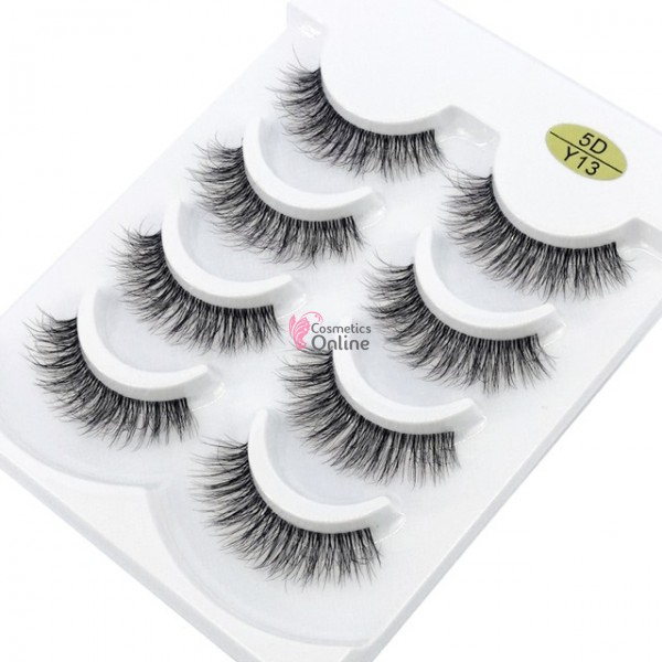 Gene false tip banda, 4 perechi Natural Soft cu banda Transparenta Cod 5DY13